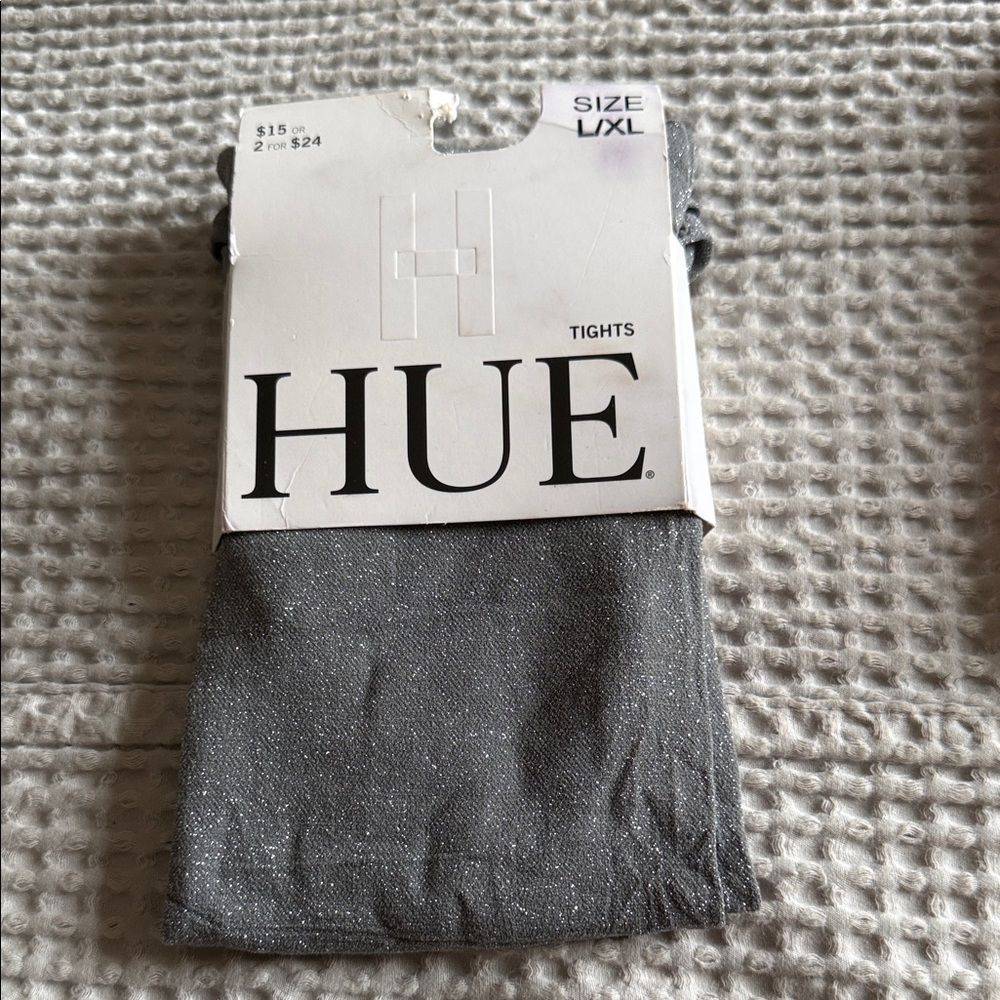 HUE Shimmery Gray Tights